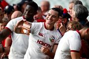 11 July 2025; James Lowe take a selfie with supporters during a British & Irish Lions captain's run at Adelaide Oval in Adelaide, Australia. Photo by Brendan Moran/Sportsfile