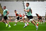 11 July 2025; Cian Prendergast during an Ireland rugby captain's run at Estádio Nacional do Jamor in Lisbon, Portugal. Photo by David Fitzgerald/Sportsfile