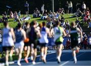 11 July 2025; Supporters watch on during The Jerry Kiernan Foundation U20 Men's Mile during the 2025 Morton Games at Morton Stadium in Santry, Dublin. Photo by Ramsey Cardy/Sportsfile