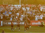 11 July 2025; Bohemians supporters celebrate their side's first goal, scored by Douglas James Taylor, during the SSE Airtricity Men's Premier Division match between Bohemians and Galway United at Dalymount Park in Dublin. Photo by Thomas Flinkow/Sportsfile