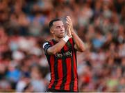 11 July 2025; Douglas James Taylor of Bohemians leaves the pitch after being substituted during the SSE Airtricity Men's Premier Division match between Bohemians and Galway United at Dalymount Park in Dublin. Photo by Thomas Flinkow/Sportsfile