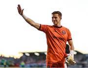 11 July 2025; Bohemians goalkeeper Kacper Chorazka after his side's victory in the SSE Airtricity Men's Premier Division match between Bohemians and Galway United at Dalymount Park in Dublin. Photo by Thomas Flinkow/Sportsfile