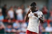 11 July 2025; Jeannot Esua of Galway United after the SSE Airtricity Men's Premier Division match between Bohemians and Galway United at Dalymount Park in Dublin. Photo by Thomas Flinkow/Sportsfile
