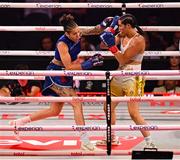 11 July 2025; Tamm Thibeault, left, and Mary Casamassa during their middleweight bout at Madison Square Garden in New York, USA. Photo by Stephen McCarthy/Sportsfile
