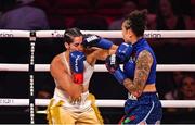 11 July 2025; Tamm Thibeault, right, and Mary Casamassa during their middleweight bout at Madison Square Garden in New York, USA. Photo by Stephen McCarthy/Sportsfile