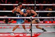 11 July 2025; Ellie Scotney, left, and Yamileth Mercado during their IBF, WBC and WBO super bantamweight unification fight at Madison Square Garden in New York, USA. Photo by Stephen McCarthy/Sportsfile