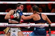 11 July 2025; Ellie Scotney, right, and Yamileth Mercado during their IBF, WBC and WBO super bantamweight unification fight at Madison Square Garden in New York, USA. Photo by Stephen McCarthy/Sportsfile