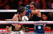 11 July 2025; Ellie Scotney, right, and Yamileth Mercado during their IBF, WBC and WBO super bantamweight unification fight at Madison Square Garden in New York, USA. Photo by Stephen McCarthy/Sportsfile