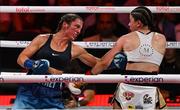 11 July 2025; Ellie Scotney, left, and Yamileth Mercado during their IBF, WBC and WBO super bantamweight unification fight at Madison Square Garden in New York, USA. Photo by Stephen McCarthy/Sportsfile