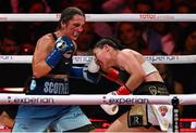 11 July 2025; Ellie Scotney, left, and Yamileth Mercado during their IBF, WBC and WBO super bantamweight unification fight at Madison Square Garden in New York, USA. Photo by Stephen McCarthy/Sportsfile