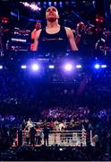 11 July 2025; A general view insdie Madison Square Garden with the big screen showing Katie Taylor before her undisputed super lightweight championship fight with Amanda Serrano at Madison Square Garden in New York, USA. Photo by Stephen McCarthy/Sportsfile