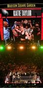 11 July 2025; A general view insdie Madison Square Garden as Katie Taylor celebrates following her undisputed super lightweight championship fight victory over Amanda Serrano at Madison Square Garden in New York, USA. Photo by Stephen McCarthy/Sportsfile