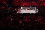 11 July 2025; Katie Taylor and Amanda Serrano, left, during their undisputed super lightweight championship fight at Madison Square Garden in New York, USA. Photo by Stephen McCarthy/Sportsfile