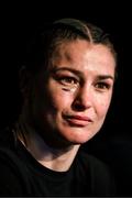 11 July 2025; Katie Taylor during her post-fight press conference following her undisputed super lightweight championship fight victory over Amanda Serrano at Madison Square Garden in New York, USA. Photo by Stephen McCarthy/Sportsfile