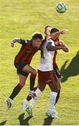 11 July 2025; Bohemians players Cian Byrne, left, and Rob Cornwall in action against Malcolm Shaw during the SSE Airtricity Men's Premier Division match between Bohemians and Galway United at Dalymount Park in Dublin. Photo by Thomas Flinkow/Sportsfile