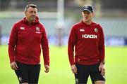11 July 2025; British & Irish Lions assistant coach Simon Easterby, right, and communications manager David O Siochain during a British & Irish Lions captain's run at Adelaide Oval in Adelaide, Australia. Photo by Brendan Moran/Sportsfile