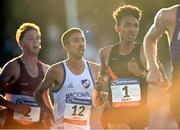 11 July 2025; Efrem Gidey of Ireland competes in the Men's 5000m during the 2025 Morton Games at Morton Stadium in Santry, Dublin. Photo by Ramsey Cardy/Sportsfile