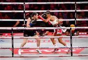 11 July 2025; Katie Taylor, left, and Amanda Serrano during their undisputed super lightweight championship fight at Madison Square Garden in New York, USA. Photo by Stephen McCarthy/Sportsfile