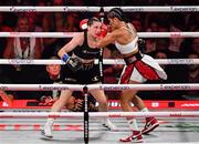 11 July 2025; Katie Taylor, left, and Amanda Serrano during their undisputed super lightweight championship fight at Madison Square Garden in New York, USA. Photo by Stephen McCarthy/Sportsfile