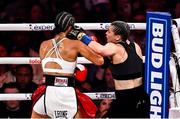 11 July 2025; Katie Taylor, right, and Amanda Serrano during their undisputed super lightweight championship fight at Madison Square Garden in New York, USA. Photo by Stephen McCarthy/Sportsfile