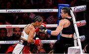 11 July 2025; Katie Taylor, right, and Amanda Serrano during their undisputed super lightweight championship fight at Madison Square Garden in New York, USA. Photo by Stephen McCarthy/Sportsfile