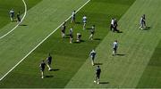 12 July 2025; Limerick players walk the pitch before during the Tailteann Cup final match between Kildare and Limerick at Croke Park in Dublin. Photo by Ray McManus/Sportsfile