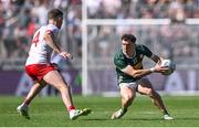 12 July 2025; Paudie Clifford of Kerry in action against Niall Devlin of Tyrone during the GAA Football All-Ireland Senior Championship semi-final match between Kerry and Tyrone at Croke Park in Dublin. Photo by Piaras Ó Mídheach/Sportsfile
