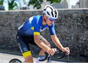 12 July 2025; Matthew Walls of Cyclng Leinster leads during Stage 5 of 2025 Junior Tour of Ireland from Ennis to Killaloe. Photo by Stephen McMahon/Sportsfile