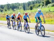 12 July 2025; Toby Sweetman of Cycling Ireland leads during Stage 5 of 2025 Junior Tour of Ireland from Ennis to Killaloe. Photo by Stephen McMahon/Sportsfile