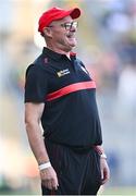12 July 2025; Tyrone manager Malachy O'Rourke during the GAA Football All-Ireland Senior Championship semi-final match between Kerry and Tyrone at Croke Park in Dublin. Photo by Piaras Ó Mídheach/Sportsfile