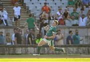 12 July 2025; Tommy O'Brien of Ireland on his way to scoring his side's third try during the International Rugby Test match between Portugal and Ireland at Estádio Nacional do Jamor in Lisbon, Portugal. Photo by David Fitzgerald/Sportsfile