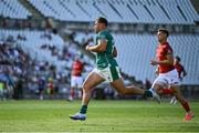 12 July 2025; Shayne Bolton of Ireland on his way to scoring his side's fourth try during the International Rugby Test match between Portugal and Ireland at Estádio Nacional do Jamor in Lisbon, Portugal. Photo by David Fitzgerald/Sportsfile