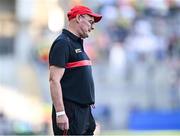 12 July 2025; Tyrone manager Malachy O'Rourke during the GAA Football All-Ireland Senior Championship semi-final match between Kerry and Tyrone at Croke Park in Dublin. Photo by Piaras Ó Mídheach/Sportsfile