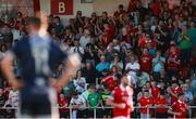 12 July 2025; Sligo Rovers supporters celebrate their side's first goal during the SSE Airtricity Men's Premier Division match between Sligo Rovers and Derry City at The Showgrounds in Sligo. Photo by Thomas Flinkow/Sportsfile