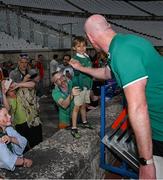 12 July 2025; Ireland interim head coach Paul O'Connell with supporters after the International Rugby Test match between Portugal and Ireland at Estádio Nacional do Jamor in Lisbon, Portugal. Photo by David Fitzgerald/Sportsfile