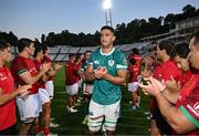 12 July 2025; Cormac Izuchukwu of Ireland after the International Rugby Test match between Portugal and Ireland at Estádio Nacional do Jamor in Lisbon, Portugal. Photo by David Fitzgerald/Sportsfile