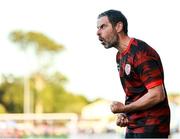 12 July 2025; Derry City manager Tiernan Lynch during the SSE Airtricity Men's Premier Division match between Sligo Rovers and Derry City at The Showgrounds in Sligo. Photo by Thomas Flinkow/Sportsfile