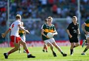 12 July 2025; Aaron Brosnan, Holy Cross, Dundrum, Dublin, representing Kerry, during the GAA INTO Cumann na mBunscol Respect Exhibition Go Games match at the GAA Football All-Ireland Senior Championship semi-final match between Kerry and Tyrone at Croke Park in Dublin. Photo by Ray McManus/Sportsfile