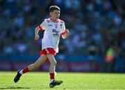12 July 2025; Cillian Kearns, St. Bernard's Primary School, Wynchurch Walk, Antrim, representing Tyrone, during the GAA INTO Cumann na mBunscol Respect Exhibition Go Games match at the GAA Football All-Ireland Senior Championship semi-final match between Kerry and Tyrone at Croke Park in Dublin. Photo by Ray McManus/Sportsfile