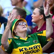 12 July 2025; A Kerry supporter during the GAA Football All-Ireland Senior Championship semi-final match between Kerry and Tyrone at Croke Park in Dublin. Photo by Seb Daly/Sportsfile