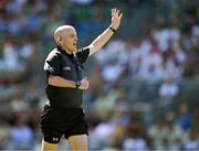 12 July 2025; Referee Liam Devenney during the Tailteann Cup final match between Kildare and Limerick at Croke Park in Dublin. Photo by Ray McManus/Sportsfile