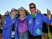 13 July 2025; Trisha Graham, Imeleda Kavanagh and Mark Graham before the 2025 Irish Life Dublin Race Series – Fingal 10km which took place on Sunday, 13th July at Swords in Dublin. Photo by Sam Barnes/Sportsfile
