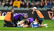 12 July 2025; Luke Cowan-Dickie of British & Irish Lions receives medical treatment during the tour match between AUNZ XV and the British & Irish Lions at the Adelaide Oval in Adelaide, Australia. Photo by Brendan Moran/Sportsfile
