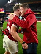 12 July 2025; Josh van der Flier, left, and Garry Ringrose of British & Irish Lions after the tour match between AUNZ XV and the British & Irish Lions at the Adelaide Oval in Adelaide, Australia. Photo by Brendan Moran/Sportsfile