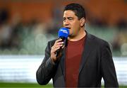 12 July 2025; Stan Sport commentator Morgan Turinui before the tour match between AUNZ XV and the British & Irish Lions at the Adelaide Oval in Adelaide, Australia. Photo by Brendan Moran/Sportsfile