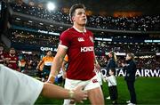 12 July 2025; Huw Jones of British & Irish Lions runs onto the pitch before the tour match between AUNZ XV and the British & Irish Lions at the Adelaide Oval in Adelaide, Australia. Photo by Brendan Moran/Sportsfile