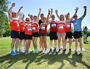 13 July 2025; Runners from Love2Run after  the 2025 Irish Life Dublin Race Series – Fingal 10km which took place on Sunday, 13th July at Swords in Dublin. Photo by Sam Barnes/Sportsfile