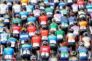 13 July 2025; A general view of the peloton during Stage 6 of 2025 Junior Tour of Ireland, Ennis. Photo by Stephen McMahon/Sportsfile