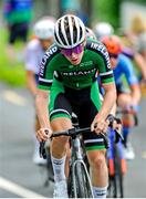 13 July 2025; Hugh Óg Mulhearne of Cycling Ireland during Stage 6 of 2025 Junior Tour of Ireland, Ennis. Photo by Stephen McMahon/Sportsfile
