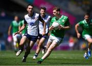 13 July 2025; Conor Redican of London in action against Ian Kavanagh of New York during the GAA Football All-Ireland Junior Championship final match between New York and London at Croke Park in Dublin. Photo by John Sheridan/Sportsfile